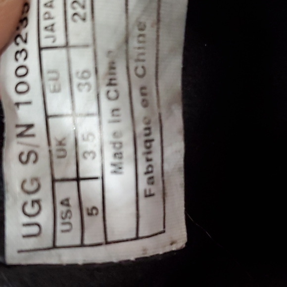 UGG suede moto boot, black, Sz 5, EUC - Picture 11 of 12